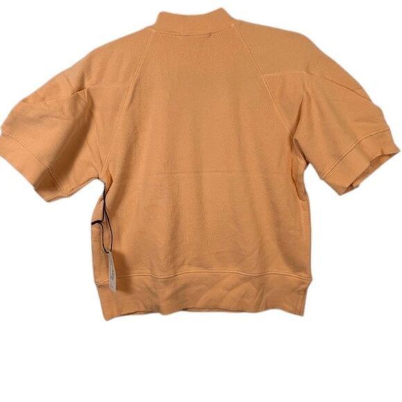 NEW! AGOLDE The Round Shoulder Sweatshirt in Sherbert Mock Neck Short Sleeve Siz - Picture 4 of 9